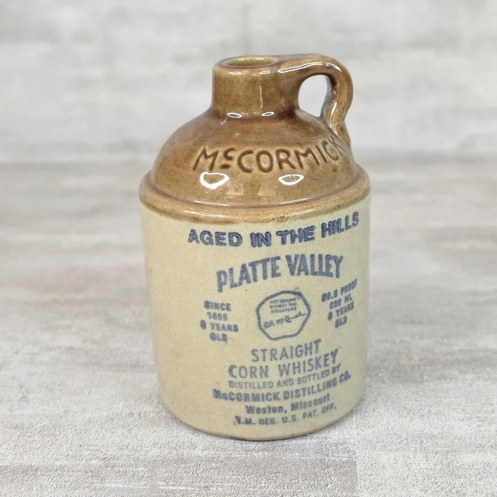Rare Vintage McCormick Platte Valley Straight Corn Moonshine Whiskey Jug 5